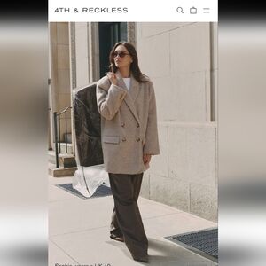 4th & Reckless Women's Charcoal Wide-Leg Pants